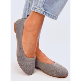 Newey Ballerine in maglia grigia grigio 2