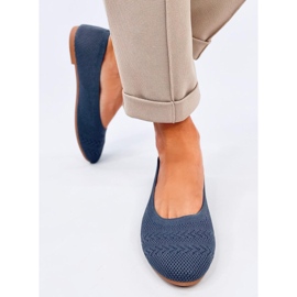 Newey Ballerine in maglia blu 2