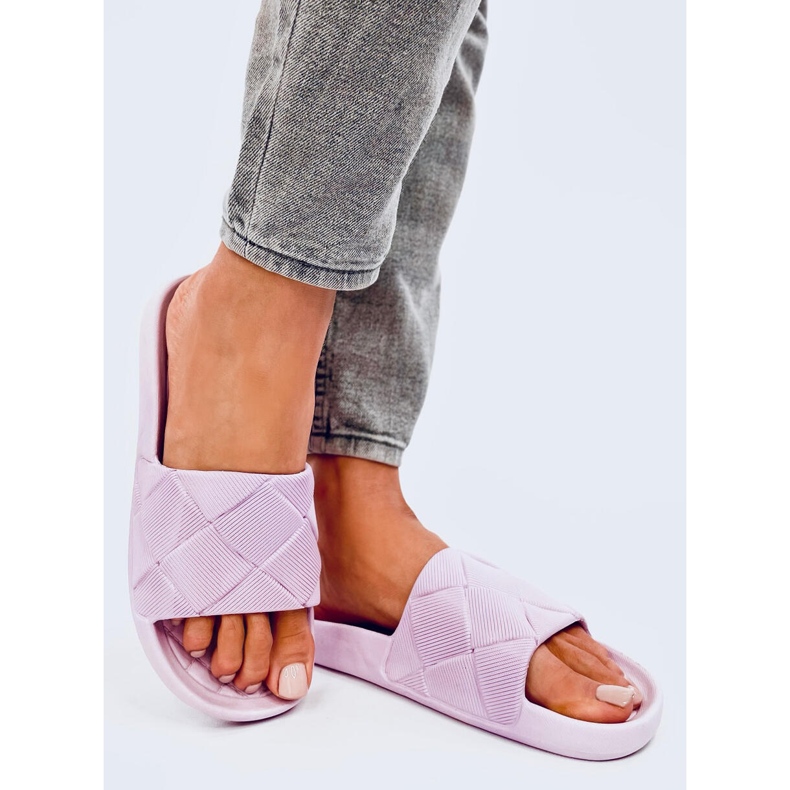 Ciabatte Lottner in gomma viola rosa 2