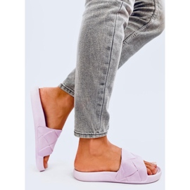 Ciabatte Lottner in gomma viola rosa 1