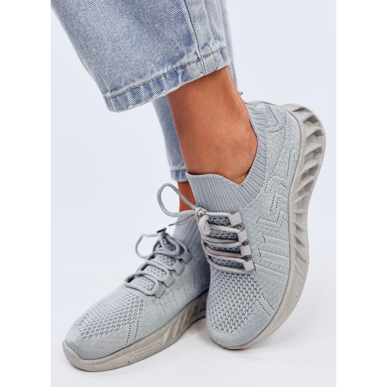 Scarpe sportive a calzino Neam Grey grigio 2