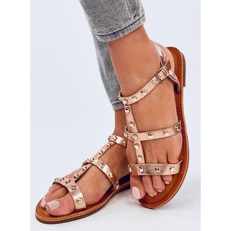 Sandali con borchie Neha Champagne rosa 2