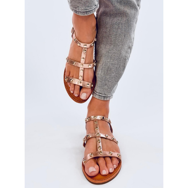 Sandali con borchie Neha Champagne rosa 1