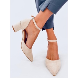 Décolleté Harroi beige con cinturino alla caviglia 1