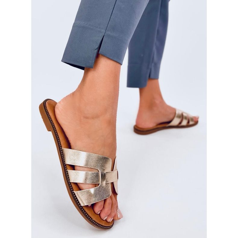 Infradito da donna Charnes Gold d'oro 2