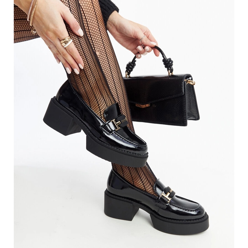 Scarpe Vinceza con tacco alto in vernice nera nero 1