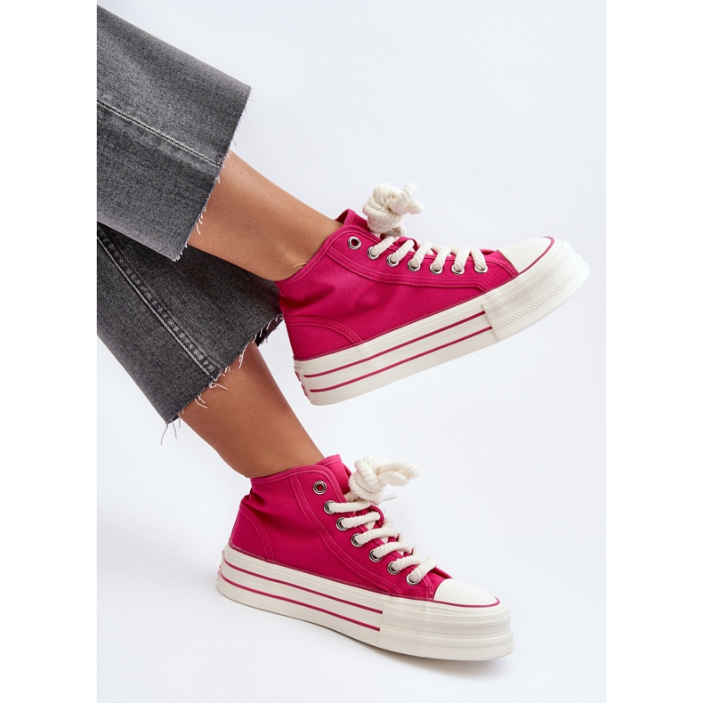 Sneakers Platform da Donna Fucsia Aineri rosa 1