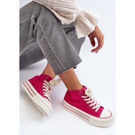 Sneakers Platform da Donna Fucsia Aineri rosa 2