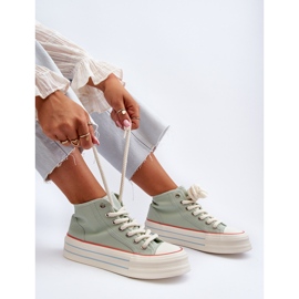 Sneakers con plateau da donna Menta Aineri verde 2