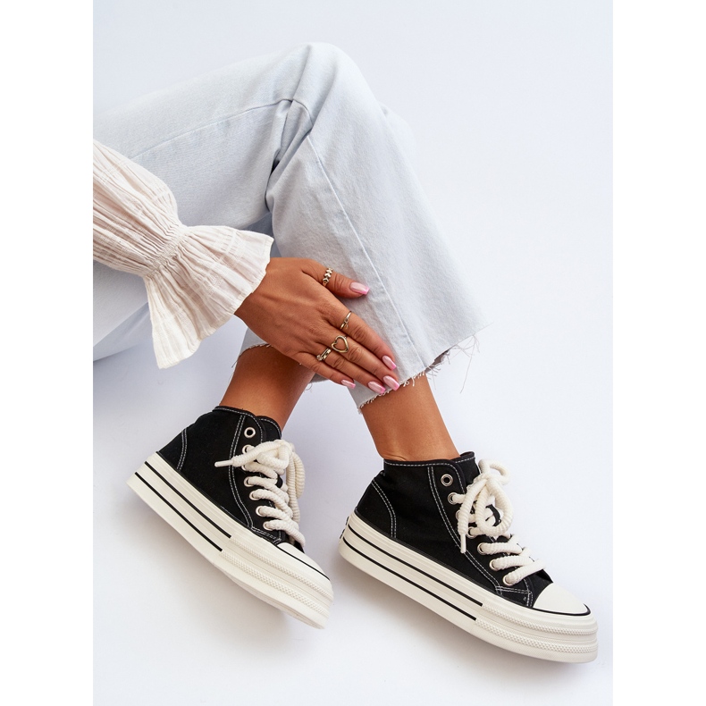 Sneakers Platform da Donna Nere Aineri nero 1