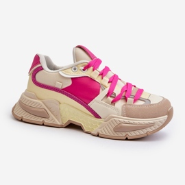 Sneakers da Donna con Suola Spessa Fucsia Peonema rosa 1