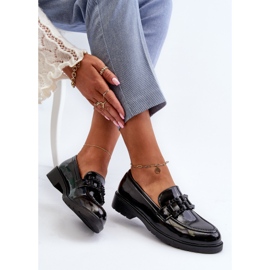 Mocassini da Donna Laccati Con Decorazione S.Barski HY371A nero 1