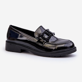 Mocassini da Donna Laccati Con Decorazione S.Barski HY371A nero 2