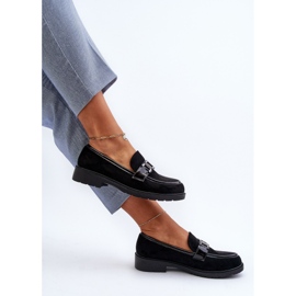 Mocassini da Donna in pelle scamosciata S.Barski HY3350A nero 1