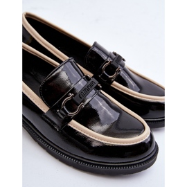 Scarpe in pelle verniciata da donna Mocassini S.Barski HY336A Nero 1