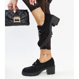 Scarpe nere con inserto in pelle di Vinceza nero 1