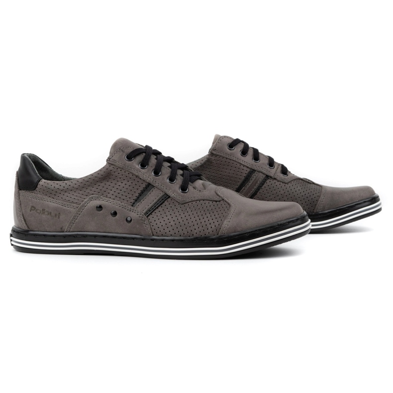 Polbut Scarpe casual da uomo 1801P, grigie grigio 4