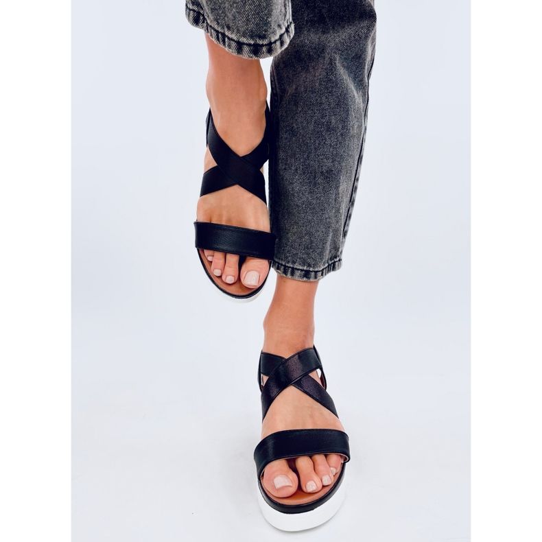 Sandali con zeppa Caden neri nero 1