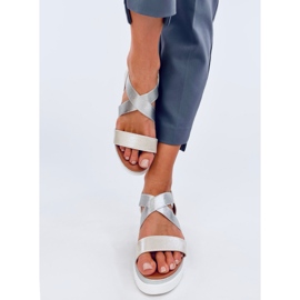 Sandali con zeppa Caden Argento d'argento 2