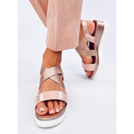 Sandali con zeppa Caden color champagne rosa 1