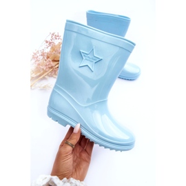 Galoschi di gomma per bambini azzurri blu 2