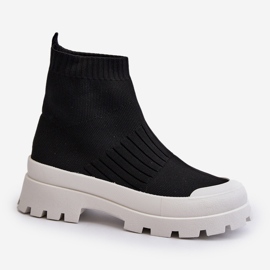 Stivaletti Da Donna Con Tomaia A Calzino Slip-On Neri Fiename nero 1