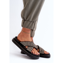 FG2 Infradito da donna con plateau decorato Nere Niraela nero 2