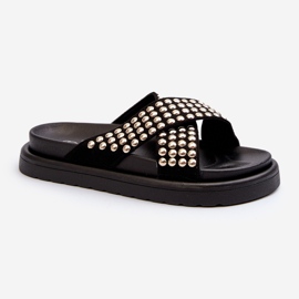 FG2 Infradito da donna con plateau decorato Nere Niraela nero 1