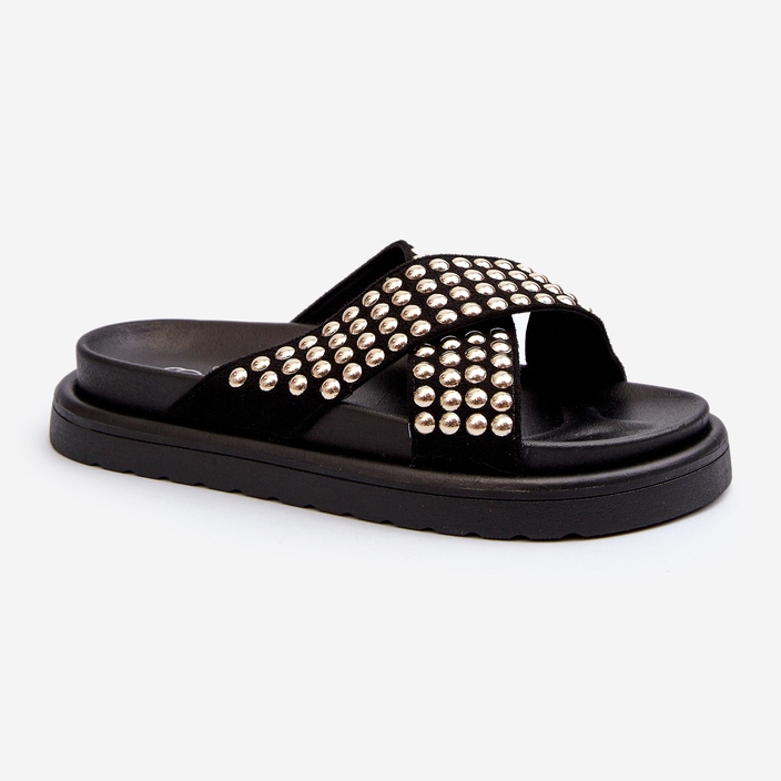 FG2 Infradito da donna con plateau decorato Nere Niraela nero 1