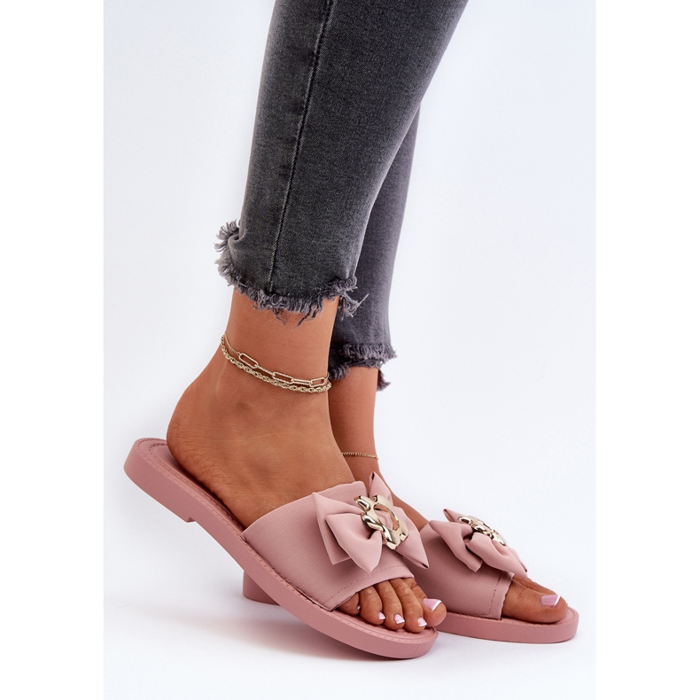 Infradito Da Donna Con Fiocco, Rosa Arsicada 2