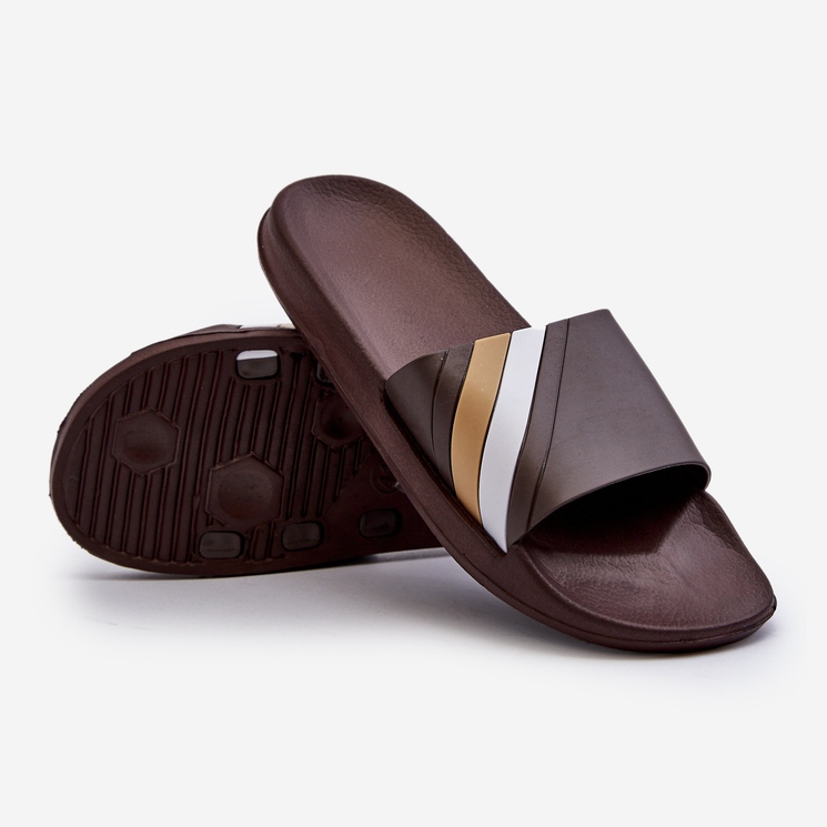 FK1 Infradito marroni classici da uomo leggeri Bemostom marrone 2