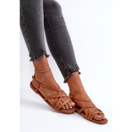 Sandali piatti da donna Big Star NN274013 Cammello marrone 1
