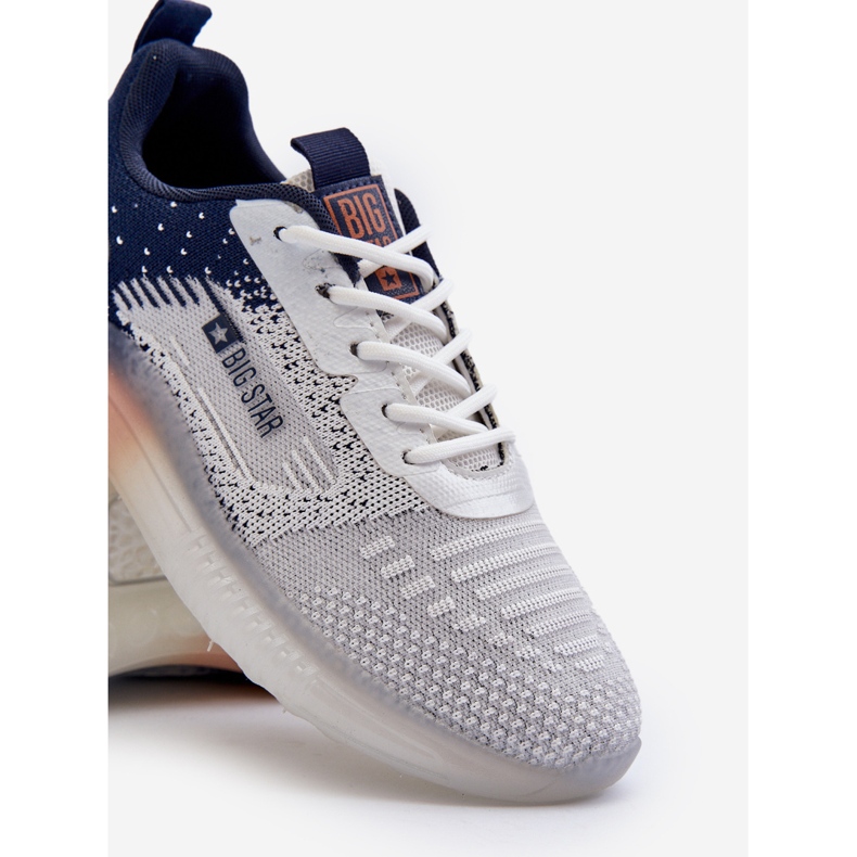 Scarpe sportive da uomo sistema HI-POLY Big Star NN174474 Blu Navy grigio 2