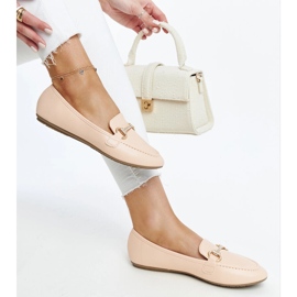 Mocassini beige con fibbia decorativa, Paddy 1