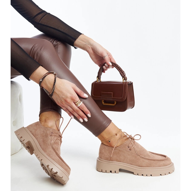 Scarpe Keiko classiche in pelle scamosciata marrone 1