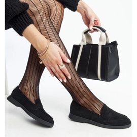 Mocassini Nibras in camoscio nero 1