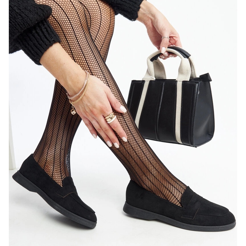 Mocassini Nibras in camoscio nero 1