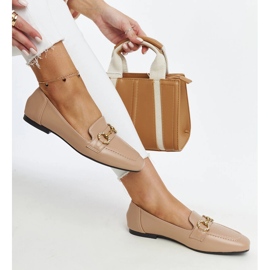 Mocassini beige con fibbia Areebah 1