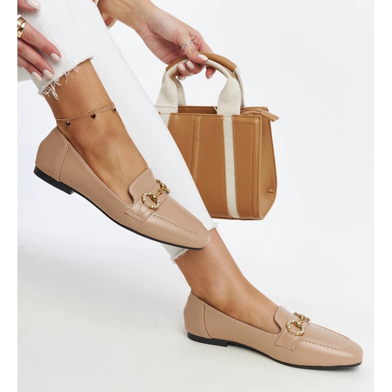 Mocassini beige con fibbia Areebah 1