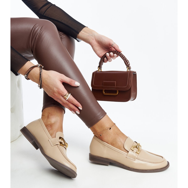 Mocassini beige con fibbia Lea 1