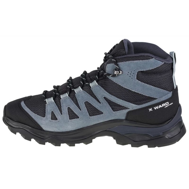 Scarpe Salomon X Ward Leather Mid Gtx W 471820 nero 1