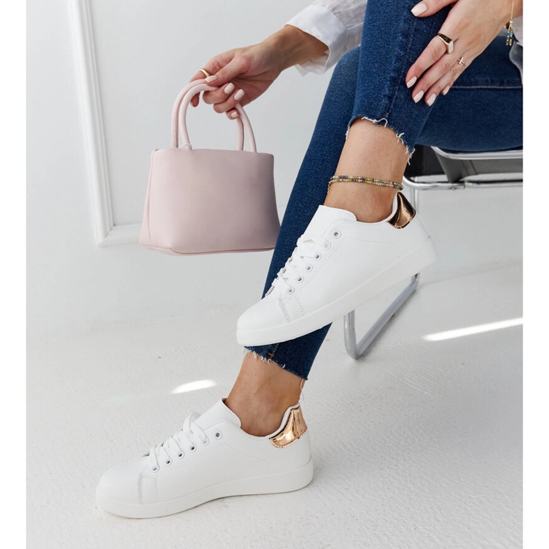 Sneaker Birikti bianche con plateau bianco 1