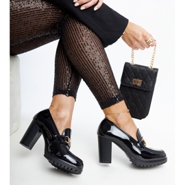 Décolleté Giacoma con tacco in vernice nera nero 1