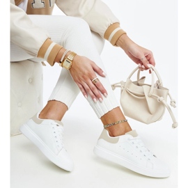 Sneakers bianche con plateau Ariam bianco 1
