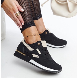 Sneakers Rosilda nere con plateau nero 1