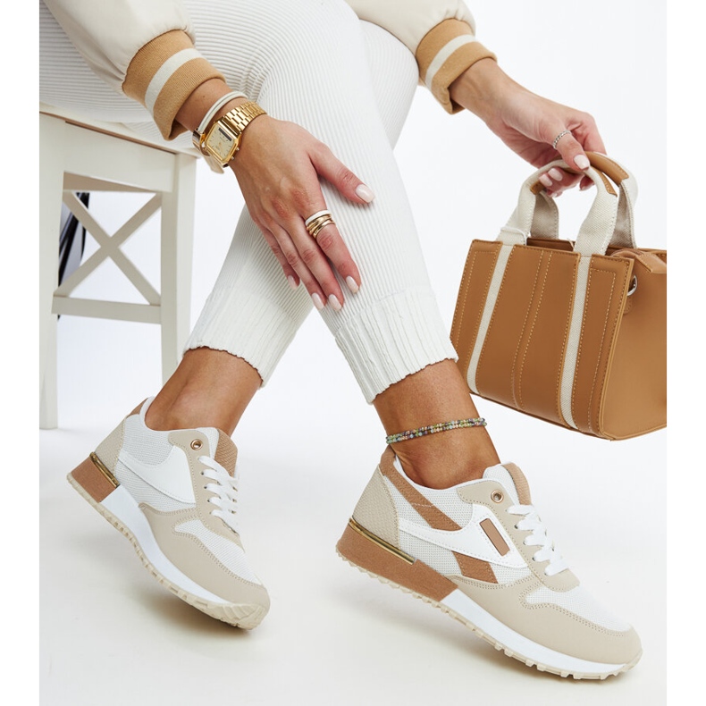 Sneakers beige con plateau Rosilda 1