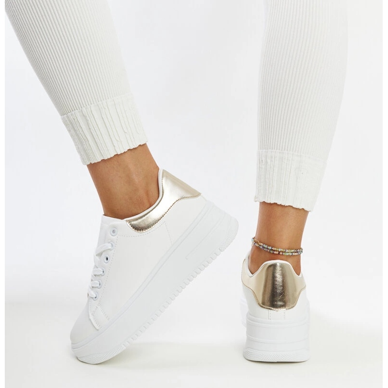 Scarpe sportive platform Ottavia bianche bianco 1