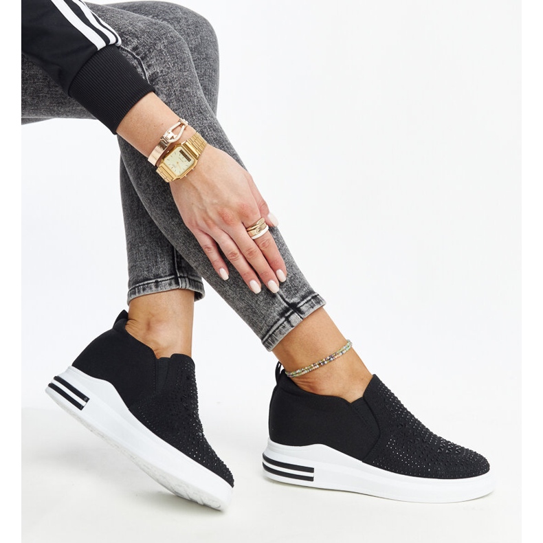 Sneakers con zeppa Fossacesia nere nero 1
