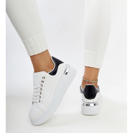 Scarpe sportive bianche con inserto Meriana nera bianco 1