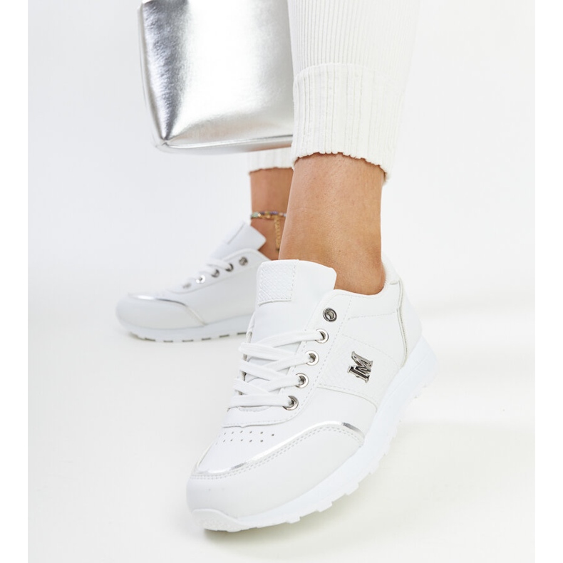 Sneakers bianche con spessa suola Kincheloe bianco 2